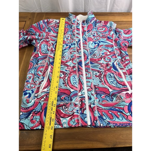 T by Talbots Sz L Women's Jacket Full Zip Colorful Paisley Activewear - Picture 5 of 6